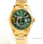 N9 FACTORY Rolex Sky Dweller Green Face 42mm Watch w-World Timer_th.jpg